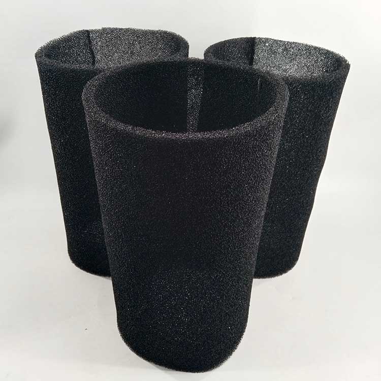 華豫生產(chǎn)供應(yīng)羅茨風機濾芯 黑色阻燃過濾棉